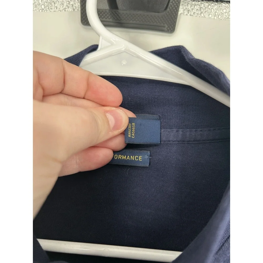 Polo Ralph Lauren Performance Track Jacket Mens XL Striped Navy Blue Full Zip Up